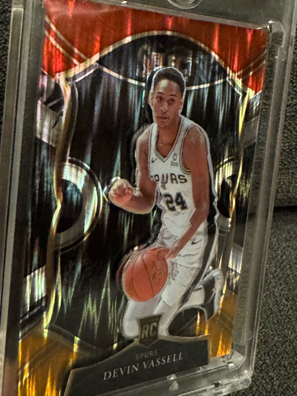 Custom 3D Floater - Select Concourse Devin Vassell Rookie card San Antonio Spurs
